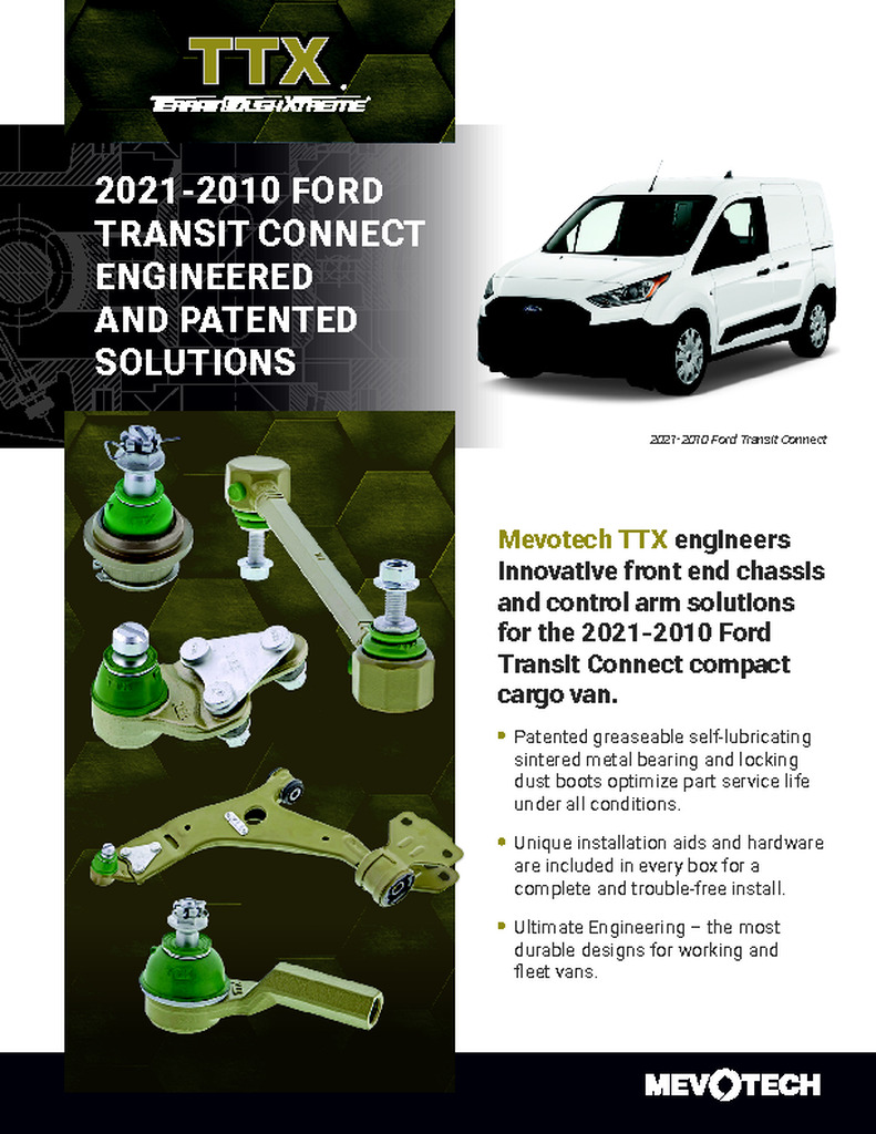 2021-2010 FORD TRANSIT CONNECT ENGINEERED AND PATENTED SOLUTIONS