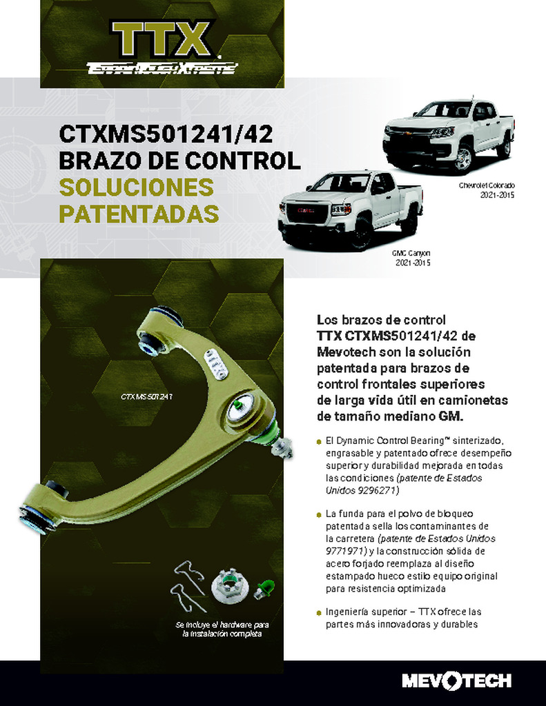 CTXMS501241/42 BRAZO DE CONTROL SOLUCIONES PATENTADAS