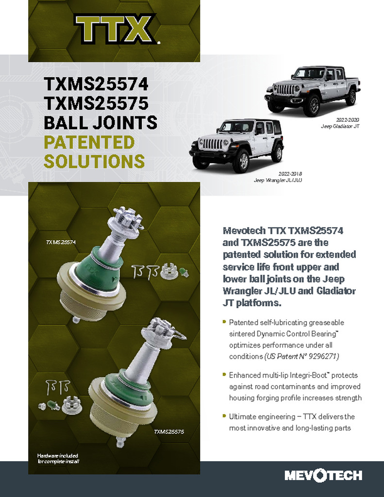 TXMS25574, TXMS25575 BALL JOINTS PATENTED SOLUTIONS