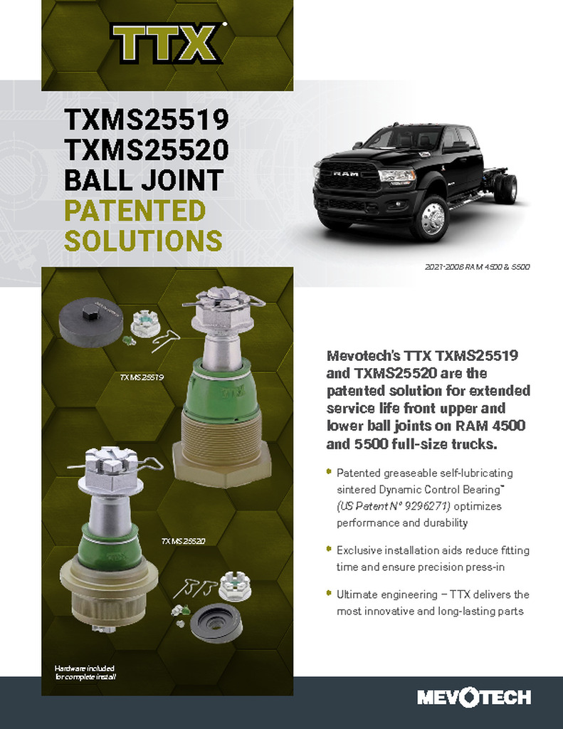 TXMS25519 TXMS25520 BALL JOINT PATENTED SOLUTIONS