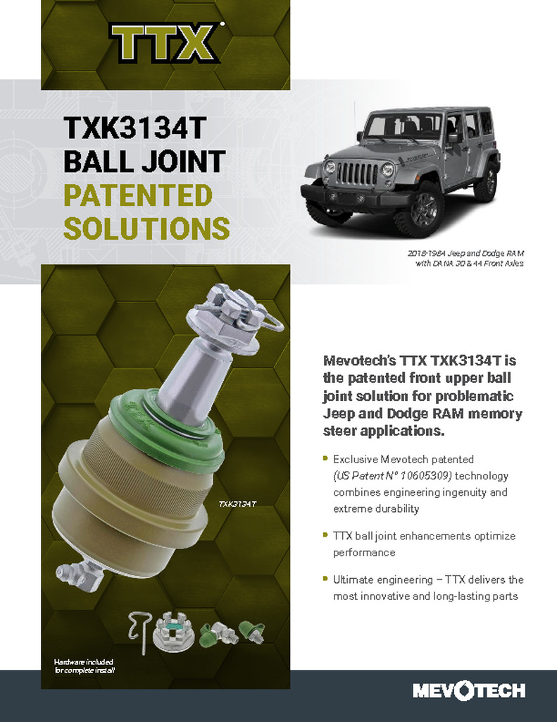 TXK3134T BALL JOINT PATENTED SOLUTIONS