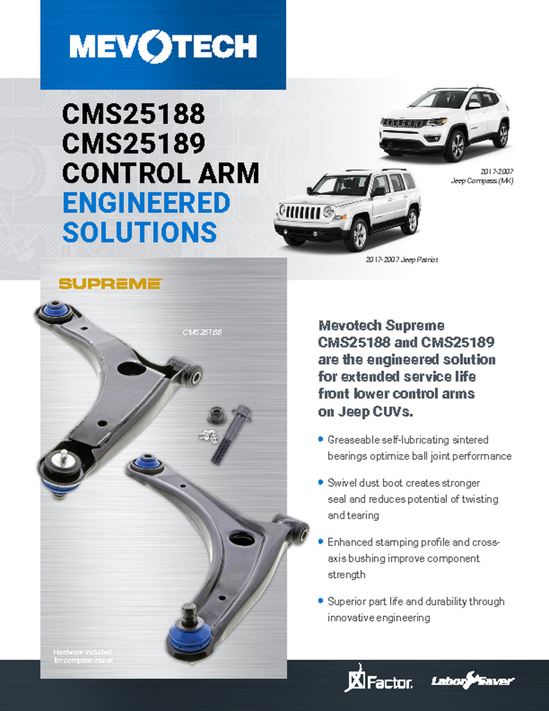 CMS25188/CMS25189 CONTROL ARM ENGINEERED SOLUTIONS