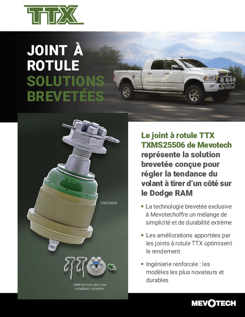 JOINT À ROTULE TXMS25506 SOLUTIONS BREVETÉE