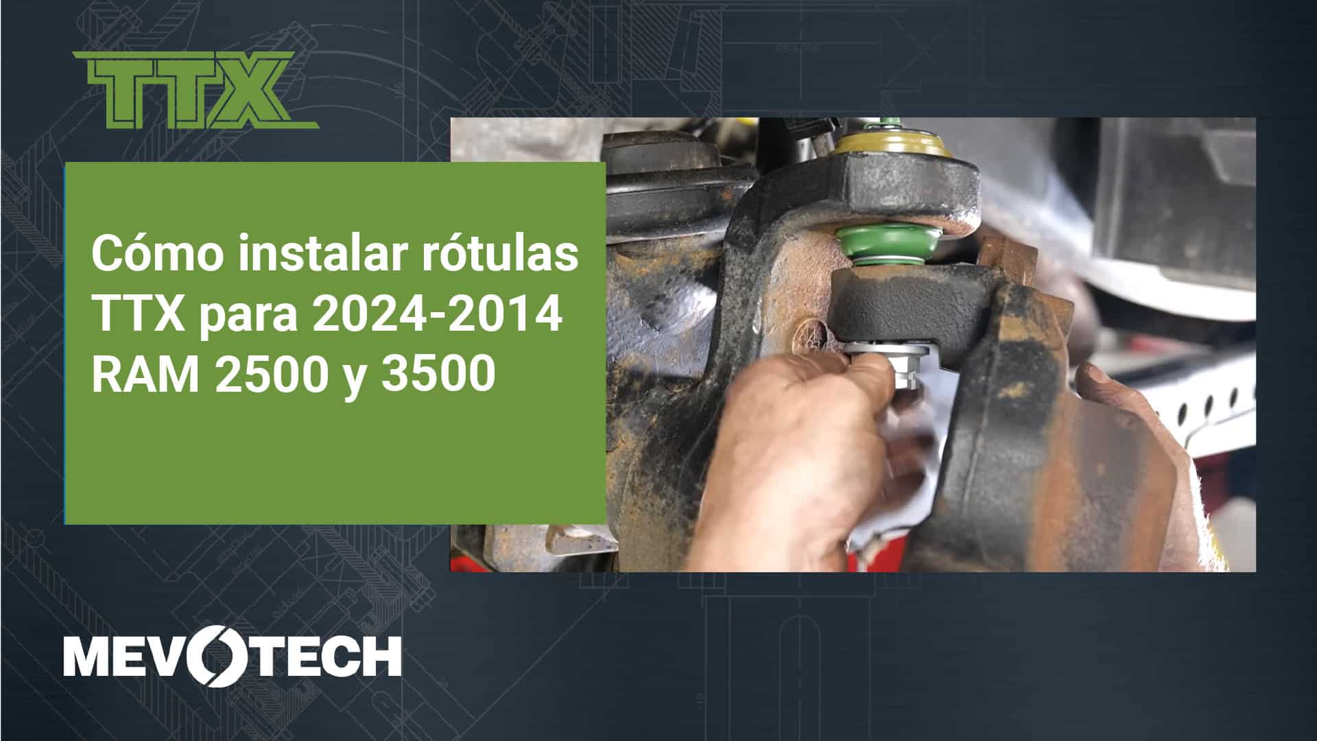 Cómo instalar rótulas TTX para RAM 2500 3500 2024-2014
