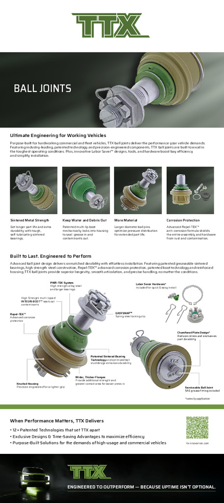 TTX Ball Joints Performance Advantage EN