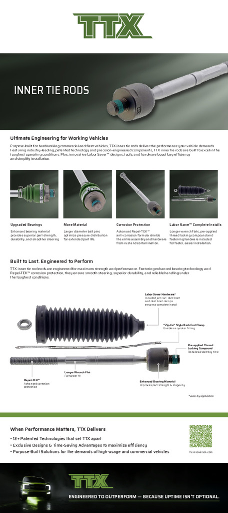 TTX Inner Tie Rods Performance Advantage EN