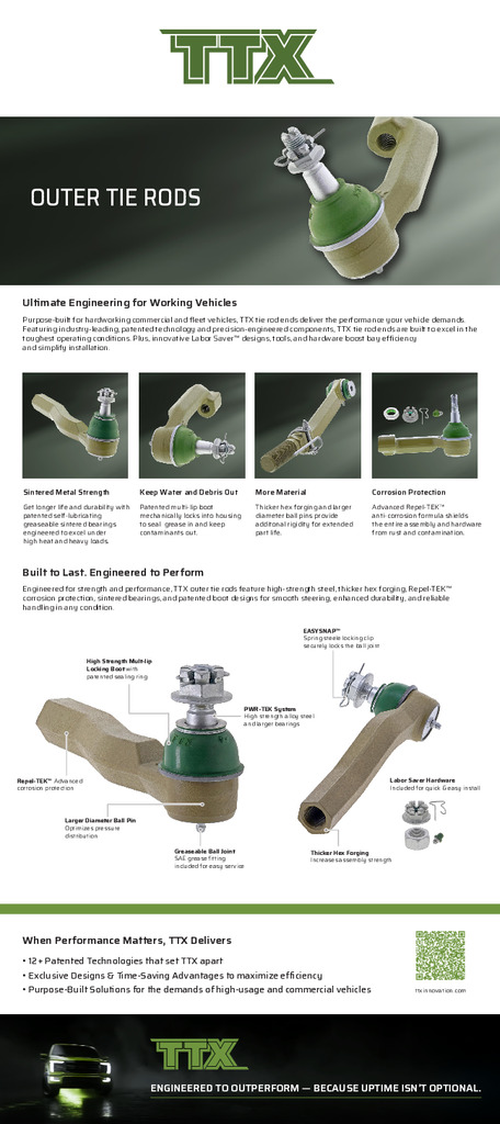 TTX Outer Tie Rods Performance Advantage EN