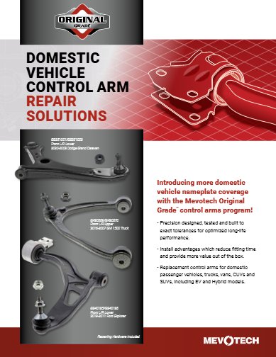 Original Grade Domestic Vehicle Control Arm Repair Solutions