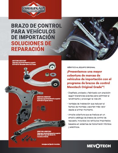BRAZO DE CONTROL PARA VEHÍCULOS DE IMPORTACIÓN SOLUCIONES DE REPARACIÓN
