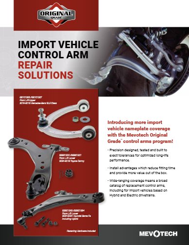 Original Grade Import Vehicle Control Arm Repair Solutions