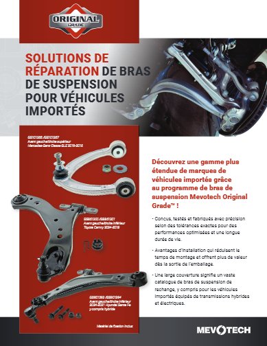SOLUTIONS DE RÉPARATION DE BRAS DE SUSPENSION POUR VÉHICULES IMPORTÉS