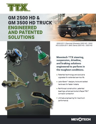 TTX Coverage for 2025-2011 GM 2500HD-3500HD Truck-EN