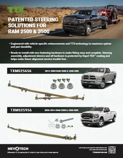 TTX Steering Assemblies for RAM 2500 & 3500