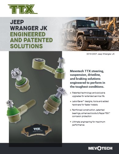 TTX Coverage for 2018-2007 Jeep Wrangler JK
