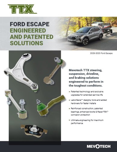 TTX Coverage for 2025-2020 Ford Escape
